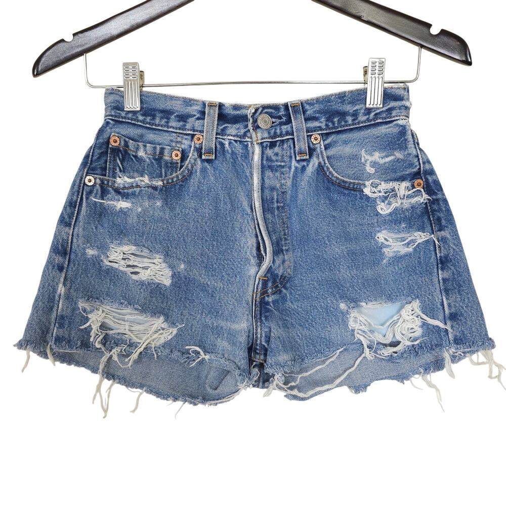 VTG Levi's 6501 Made in USA Distressed Cut Off Shorts